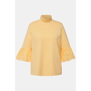 Ulla Popken Sweatshirt Spitze Stehkragen 3/4-Arm  