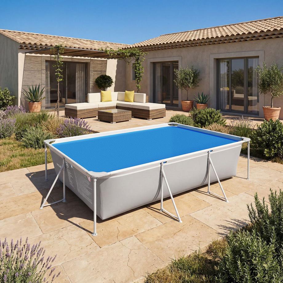 Tectake  Copertura solare per piscina  Rettangolare, galleggiante 