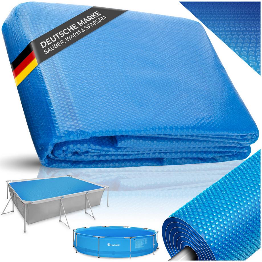 Bâche Piscine Polyéthylène Solaire Auto-flottant Réchauffement Évaporation Lente 366x732 cm