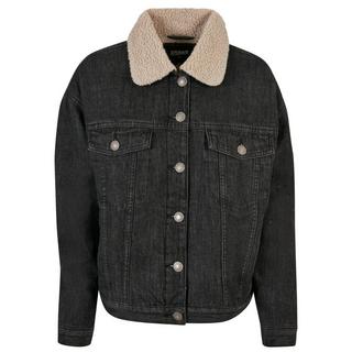 URBAN CLASSICS Oversize Jeansjacke mit Sherpa Kragen  