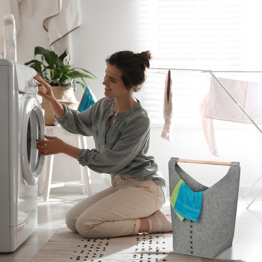 B2X Contenitore portabiancheria portatile in feltro  