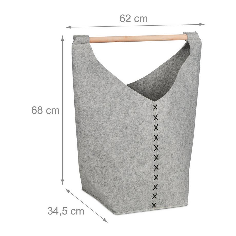 B2X Contenitore portabiancheria portatile in feltro  