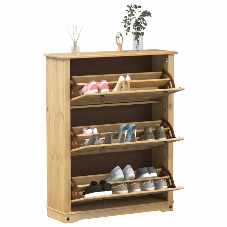 VidaXL Armoire à chaussures bois de pin  