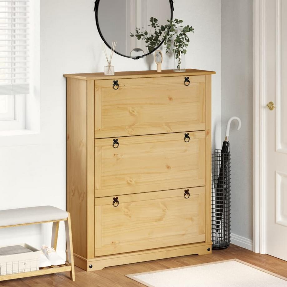 VidaXL Armoire à chaussures bois de pin  