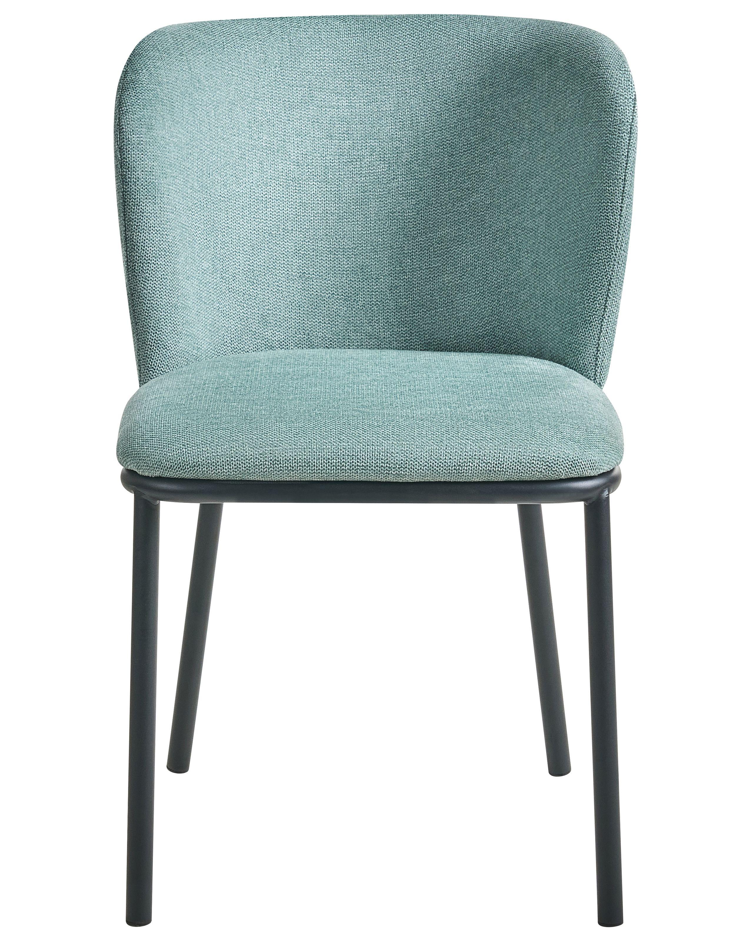 Beliani Lot de 2 chaises de salle à manger en Tissu Minimaliste ARTESIA  