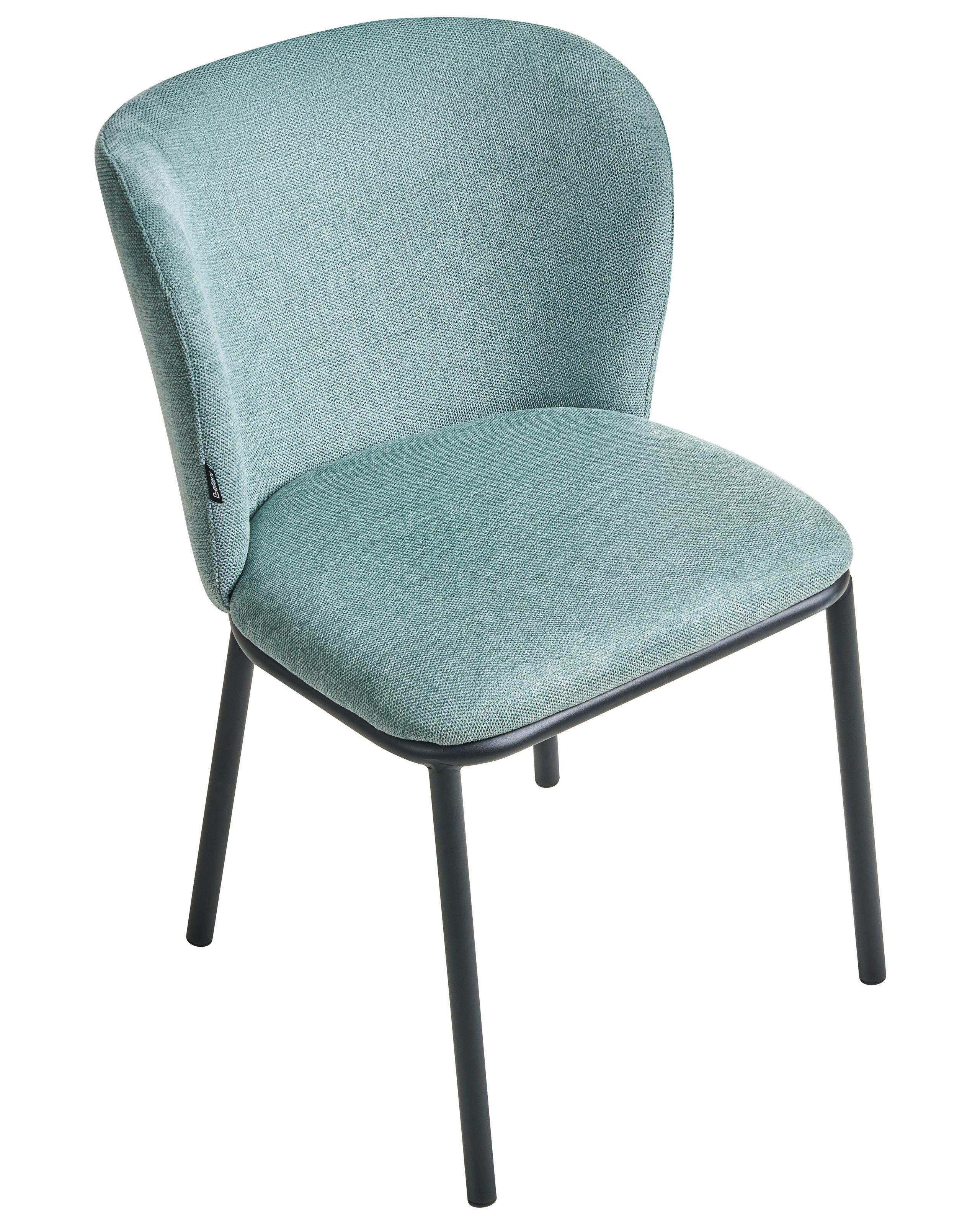 Beliani Lot de 2 chaises de salle à manger en Tissu Minimaliste ARTESIA  