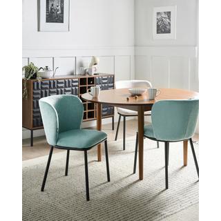 Beliani Lot de 2 chaises de salle à manger en Tissu Minimaliste ARTESIA  