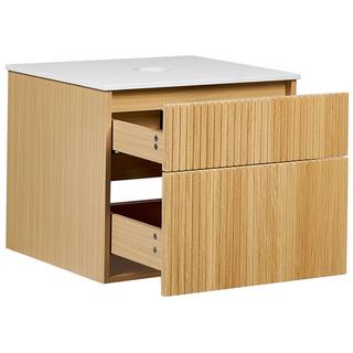 Beliani Wandmontierter Waschtischunterschrank aus MDF-Platte Boho BEXTI  