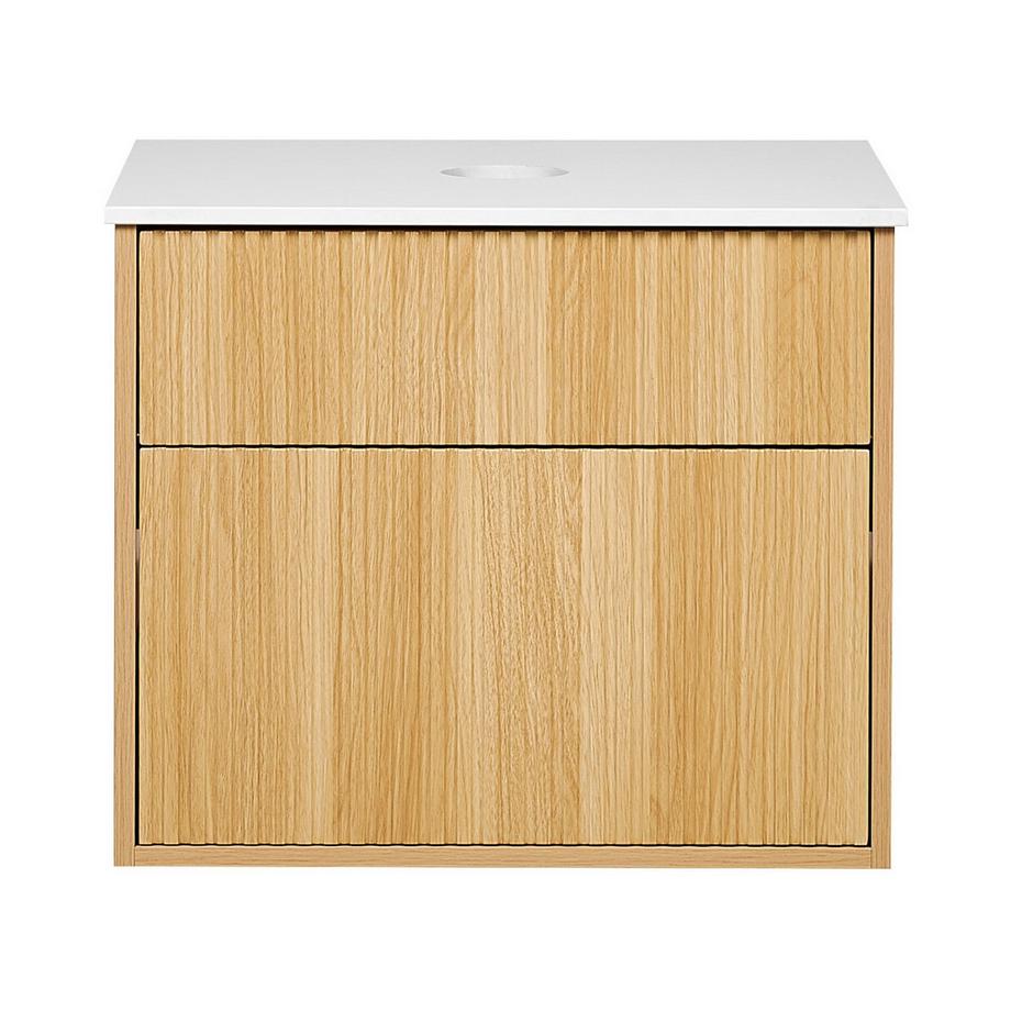Beliani Wandmontierter Waschbeckenunterschrank aus MDF-Platte Boho BEXTI  