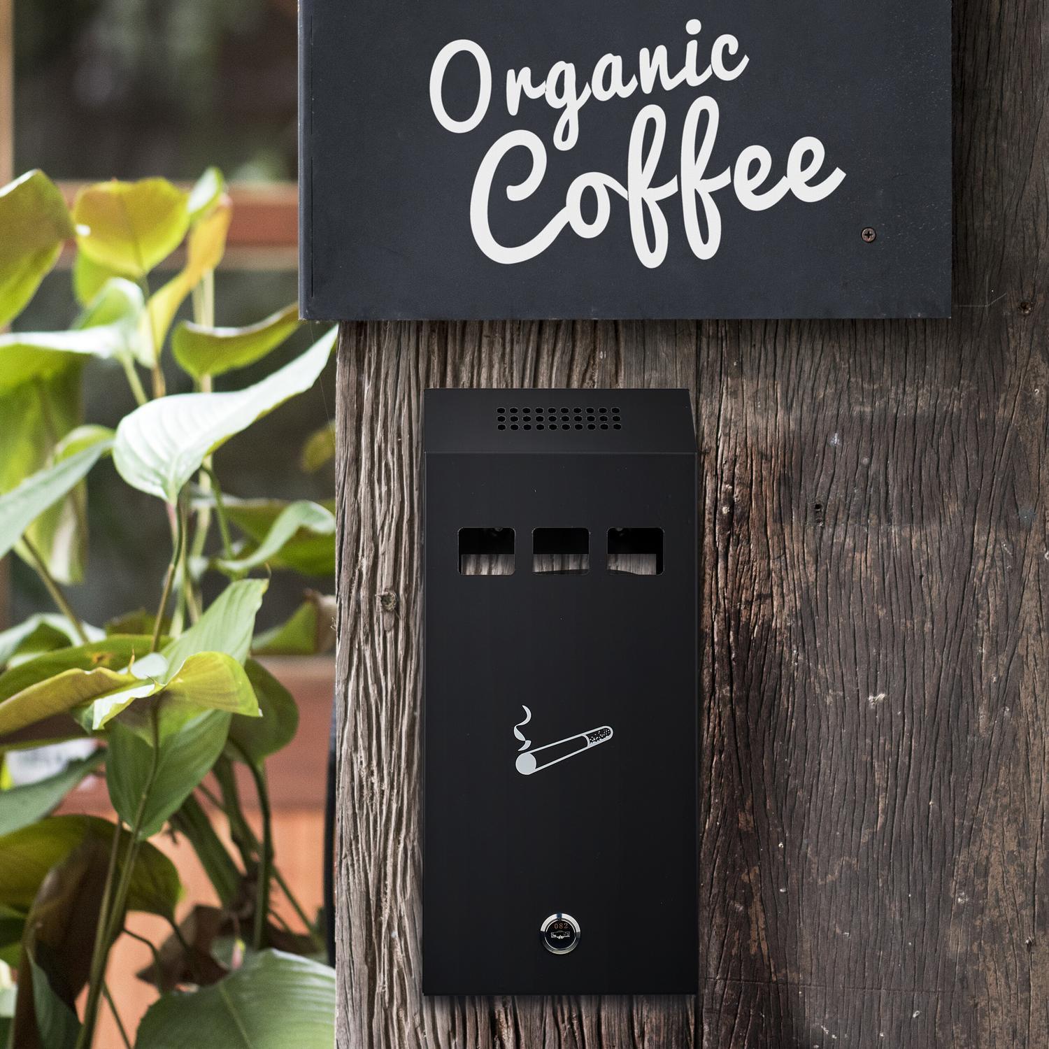 Northio Cendrier mural noir  