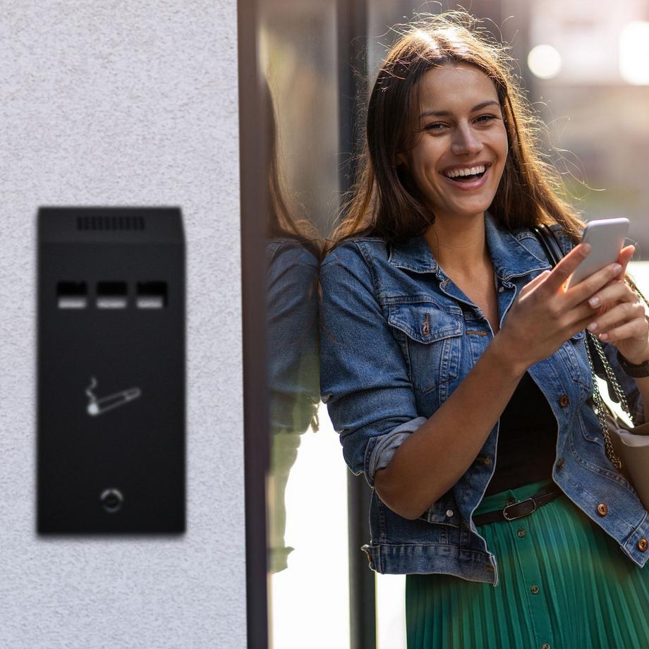 Northio Cendrier mural noir  