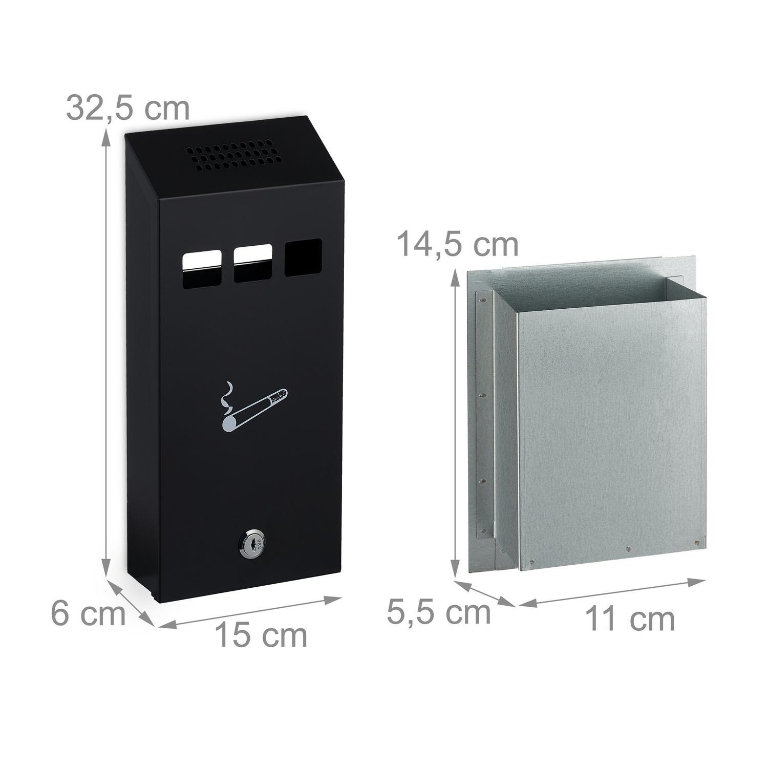 Northio Cendrier mural noir  