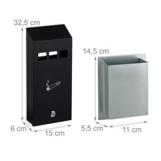 Northio Cendrier mural noir  