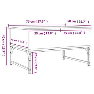 VidaXL Table basse métal  