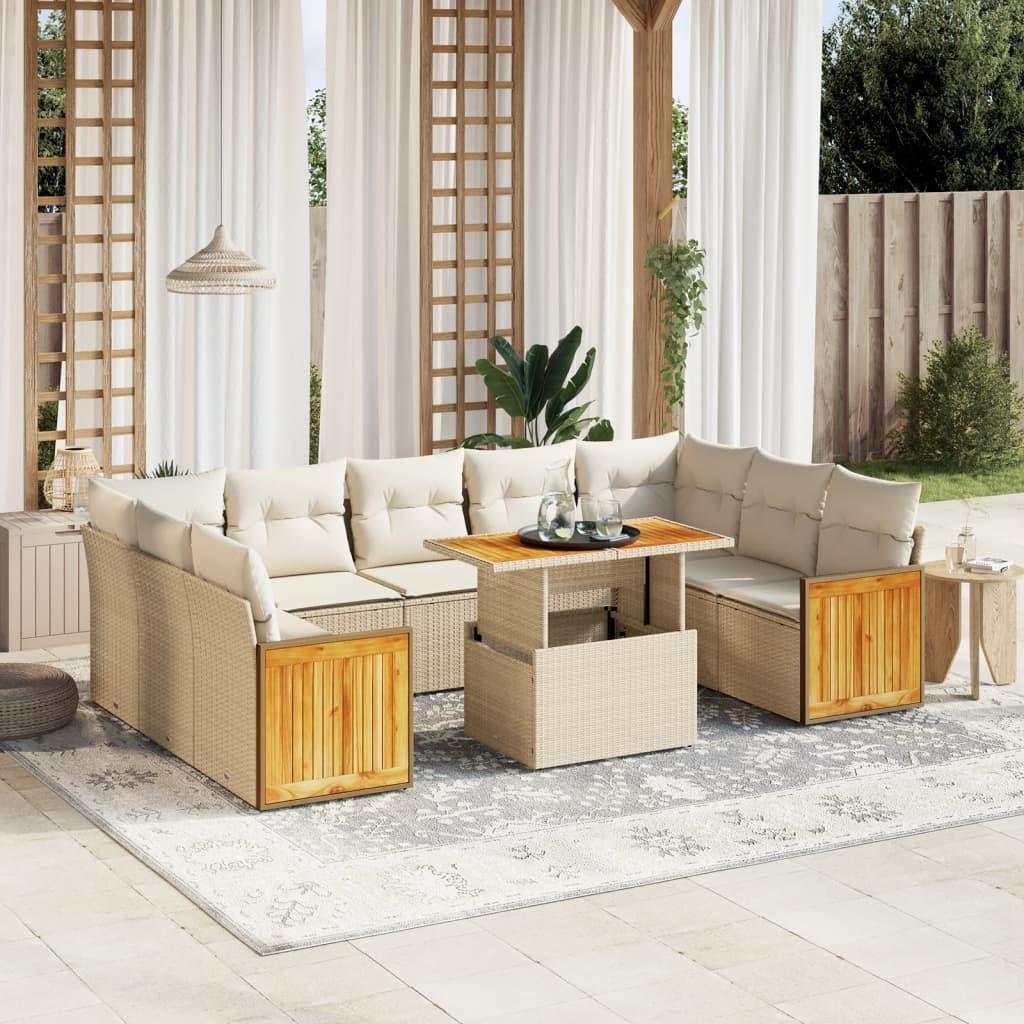 VidaXL set divano da giardino Polirattan  