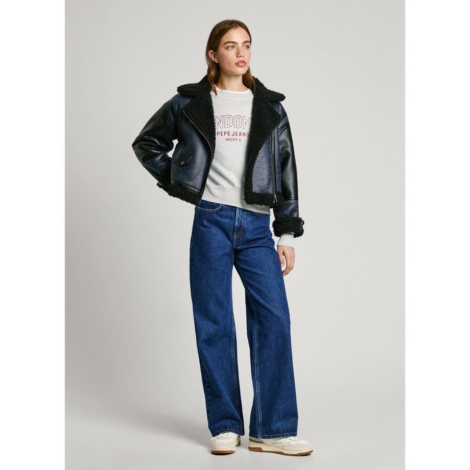 Pepe Jeans London Giacca Brooklyn Foderata in Pelliccia Sintetica  