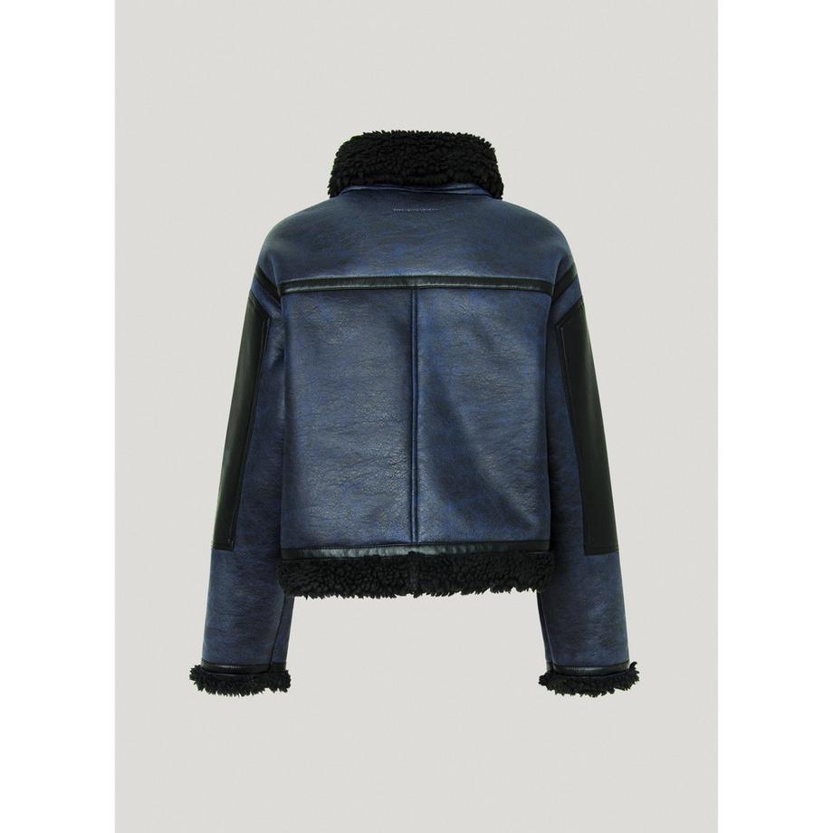 Pepe Jeans London Giacca Brooklyn Foderata in Pelliccia Sintetica  