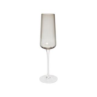 Beliani Champagnerflöten im 4er Set aus Glas Retro QUARTZ  