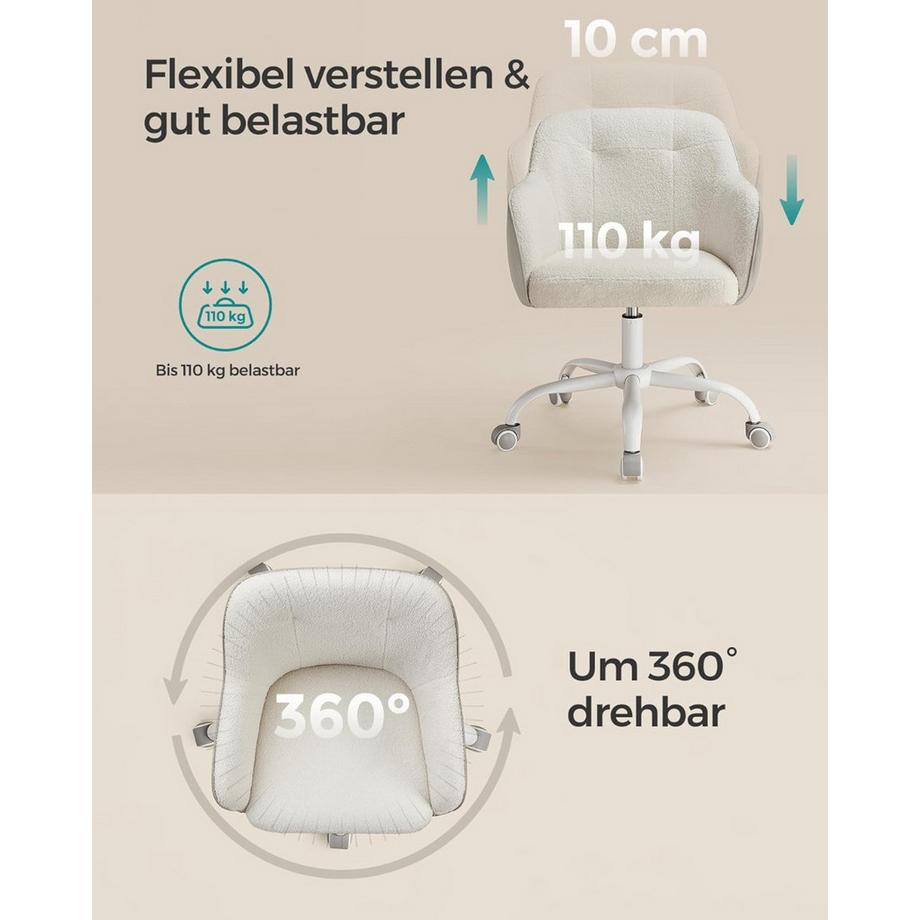 Songmics Bürostuhl Drehstuhl Höhenverstellbar  