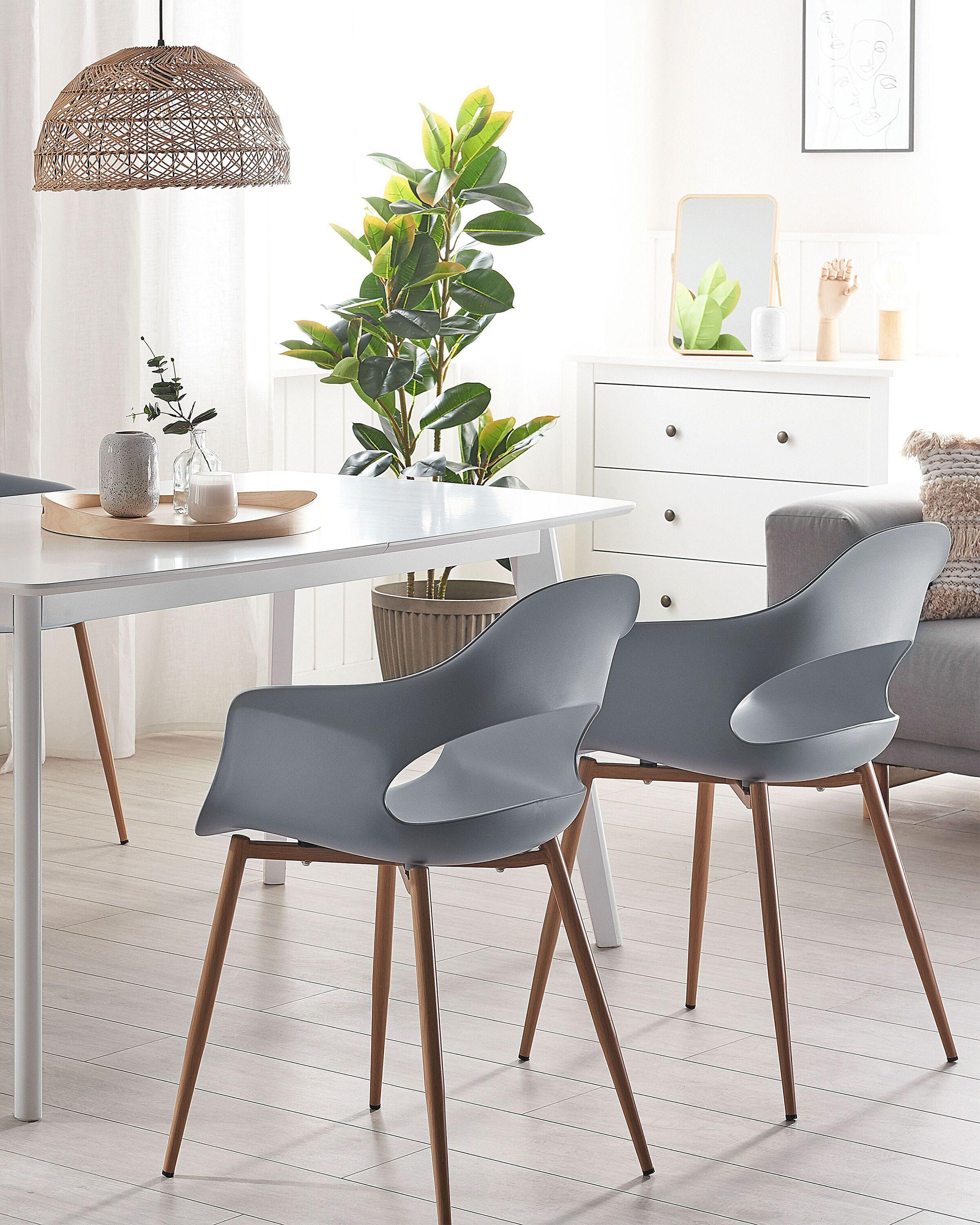 Beliani Lot de 2 chaises en Matière synthétique Moderne UTICA  