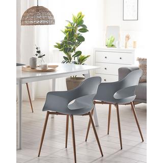 Beliani Lot de 2 chaises en Matière synthétique Moderne UTICA  