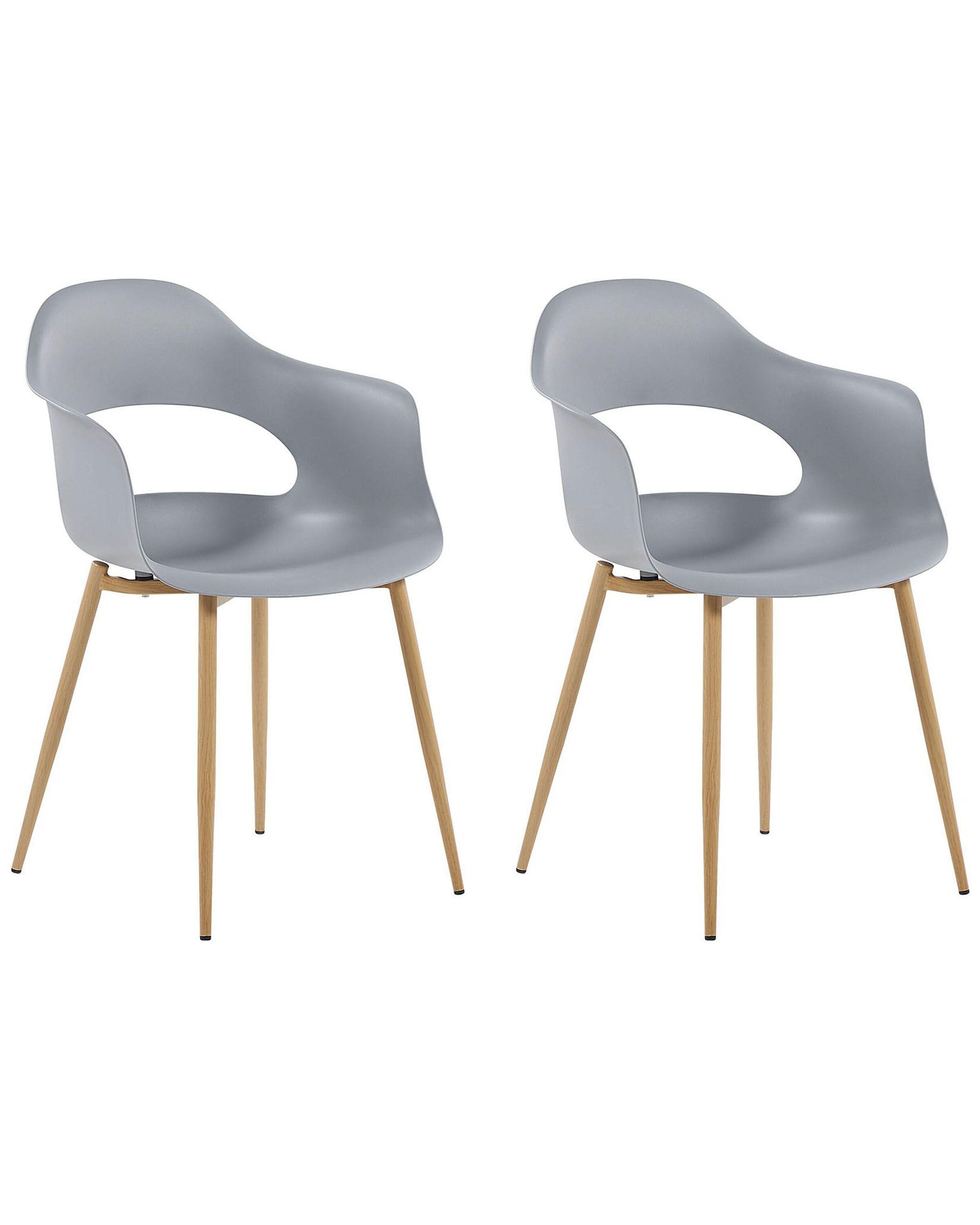 Beliani Lot de 2 chaises en Matière synthétique Moderne UTICA  