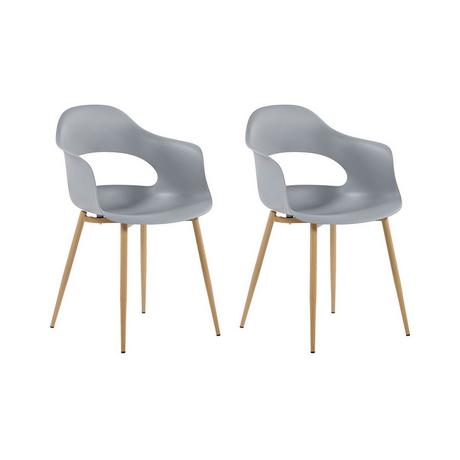 Beliani Lot de 2 chaises en Matière synthétique Moderne UTICA  