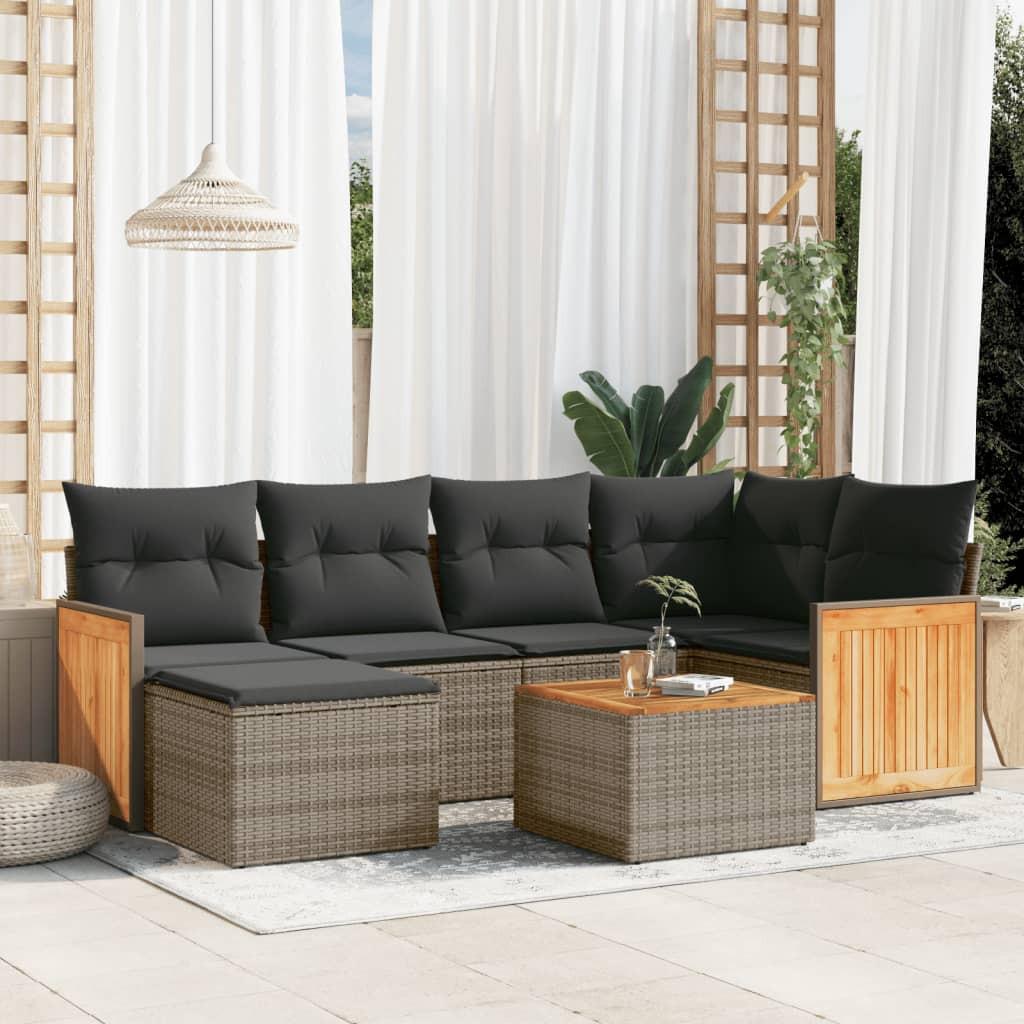 VidaXL set divano da giardino Polirattan  