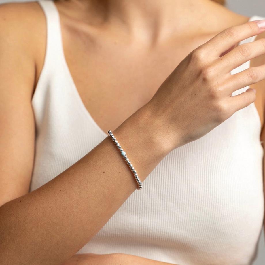 Balibay  Labea  Armband mit Silber und Larimar Stein 