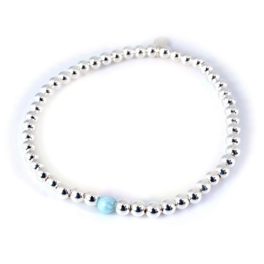 Balibay  Labea  Armband mit Silber und Larimar Stein 