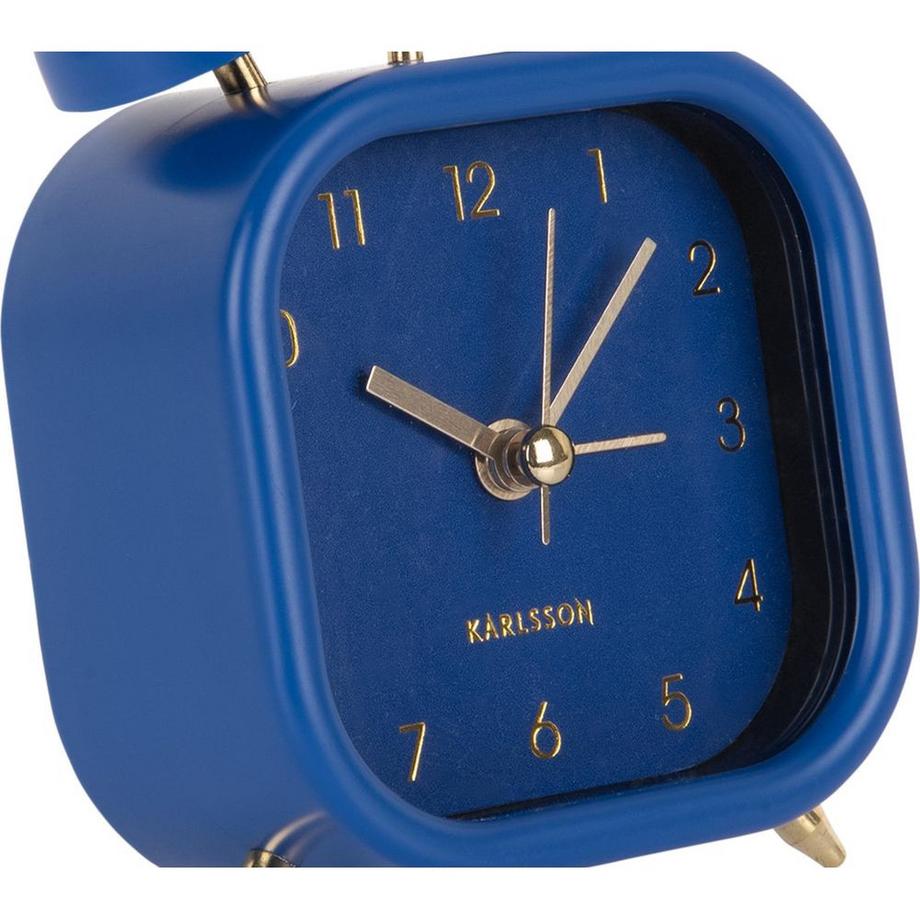 KARLSSON Klassischer Wecker Metallic Glam square  