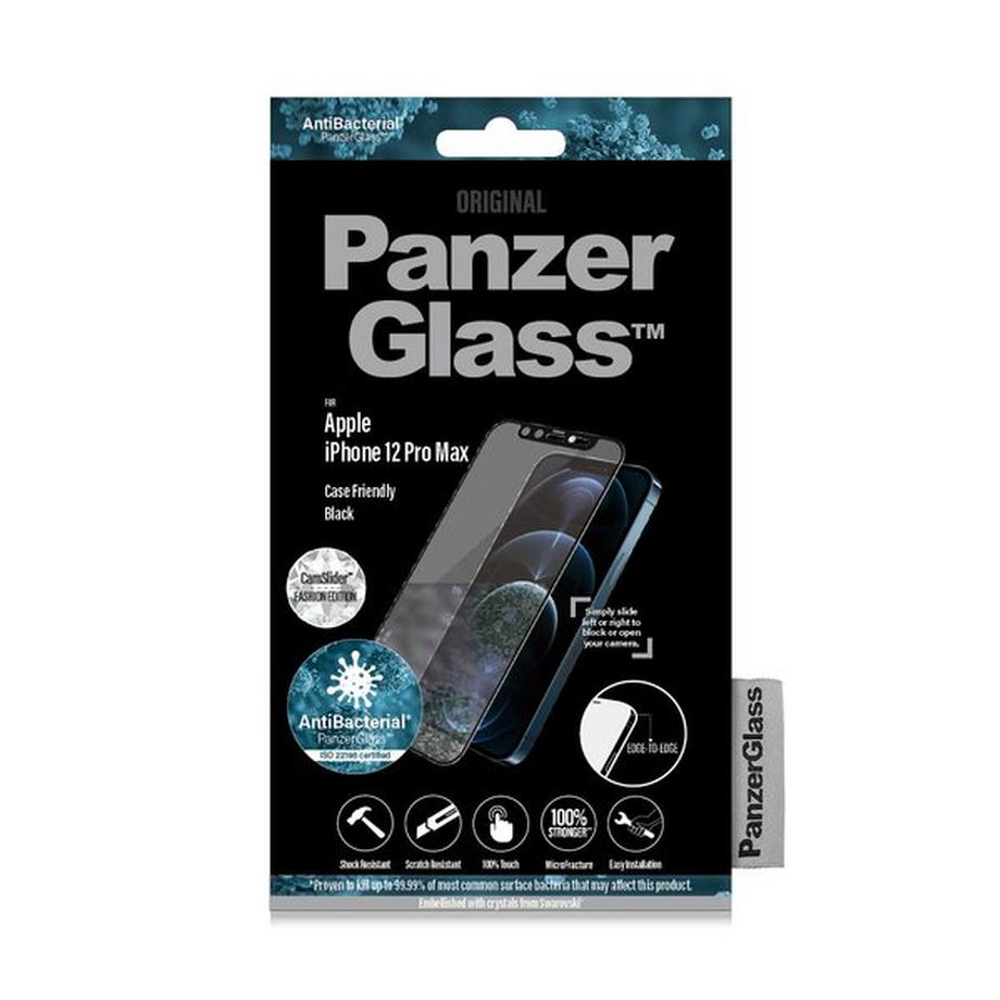 PanzerGlass  ™ CamSlider® Displayschutzglas  iPhone 12 Pro Max - Embellished with crystals from Swarovski® | Edge-to-Edge 