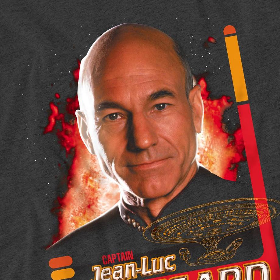 Star Trek Star Trek Captain Jean-Luc Picard Grafikdruck T-Shirt  
