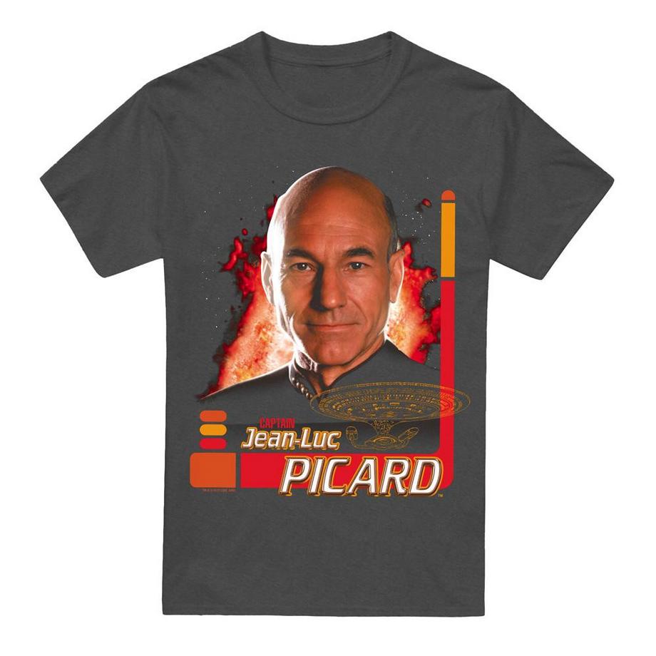 Star Trek Star Trek Captain Jean-Luc Picard Grafikdruck T-Shirt  