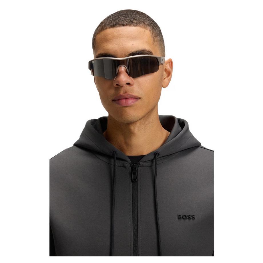 BOSS Felpa Con Cappuccio E Zip Intera Sport Elasticizzato  