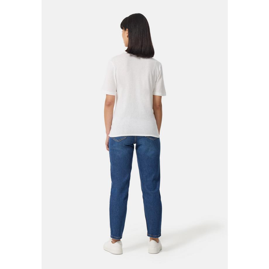CASH-MERE.CH Laine Cachemire T-Shirt Col Rond  