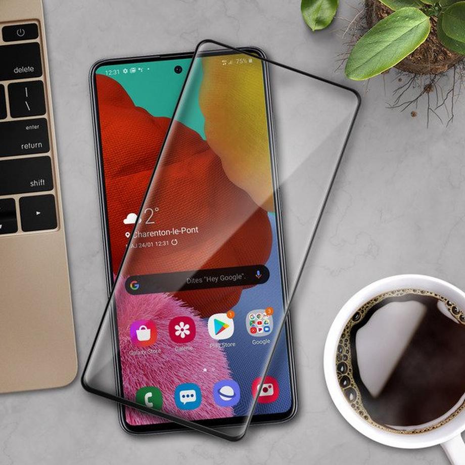 Avizar  Film Verre Trempé Galaxy A51 Noir 