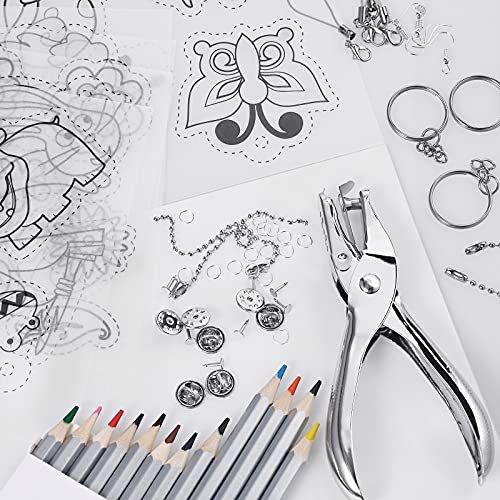 Activity-board  Schrumpffolien-Set 218Pcs DIY Bastel-Set mit A4 transluzenten Schrumpffolien-Platten A5 Färbung 