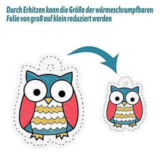 Activity-board  Schrumpffolien-Set 218Pcs DIY Bastel-Set mit A4 transluzenten Schrumpffolien-Platten A5 Färbung 