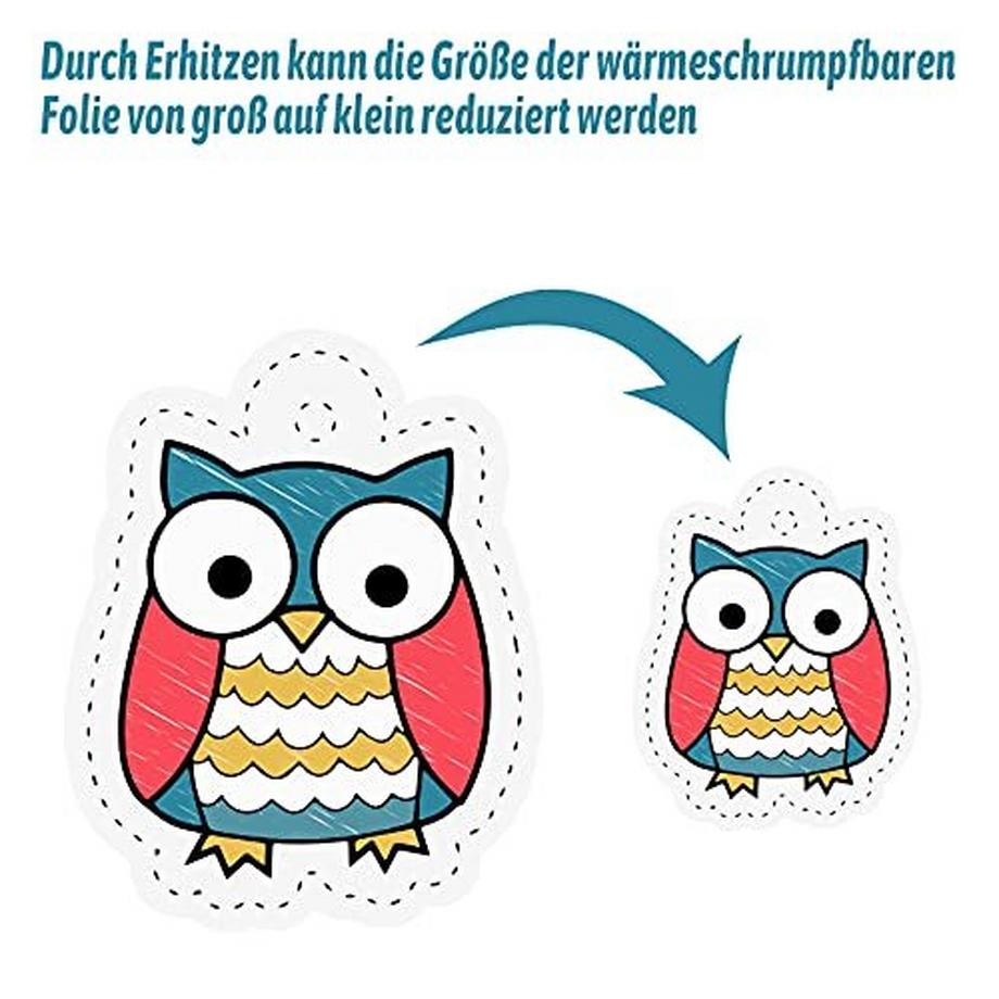 Activity-board  Schrumpffolien-Set 218Pcs DIY Bastel-Set mit A4 transluzenten Schrumpffolien-Platten A5 Färbung 