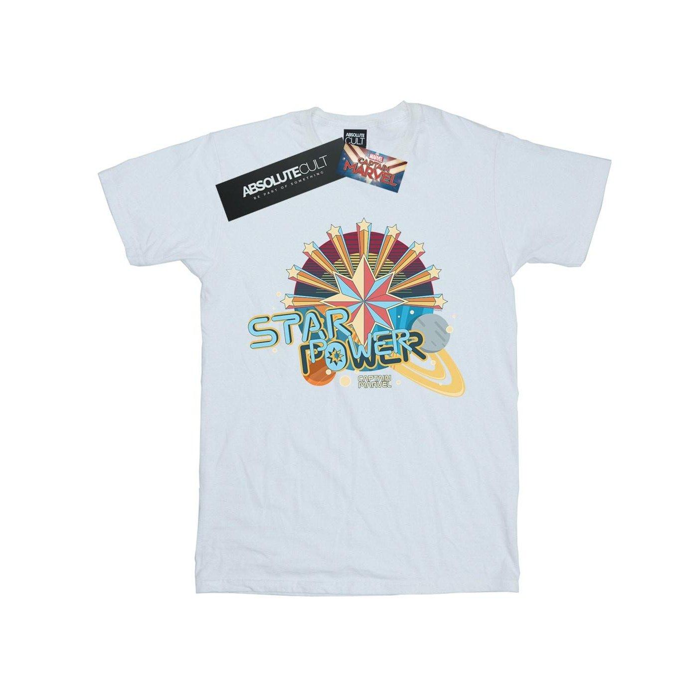 Image of Captain Star Power Tshirt Unisex Weiss 140/146