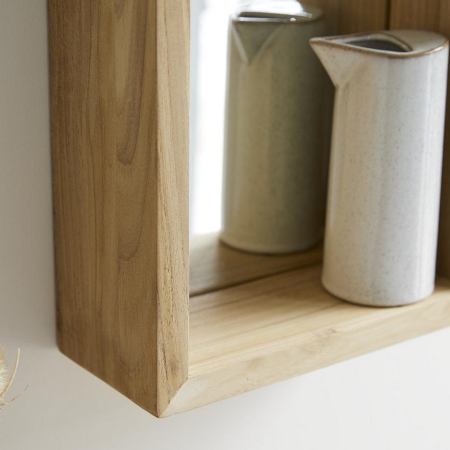 Tikamoon Spiegel aus massivem Teak 55x30 cm Stelle  