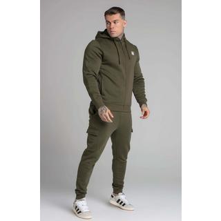 Sik Silk  Kapuzenpullover Khaki Essential Zip Through Funnel Hoodie 