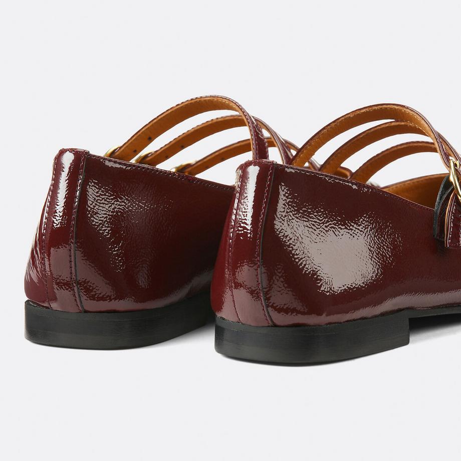 La Redoute Collections  Lackleder-Baby-Ballerinas mit Dreifach-Riemchen 