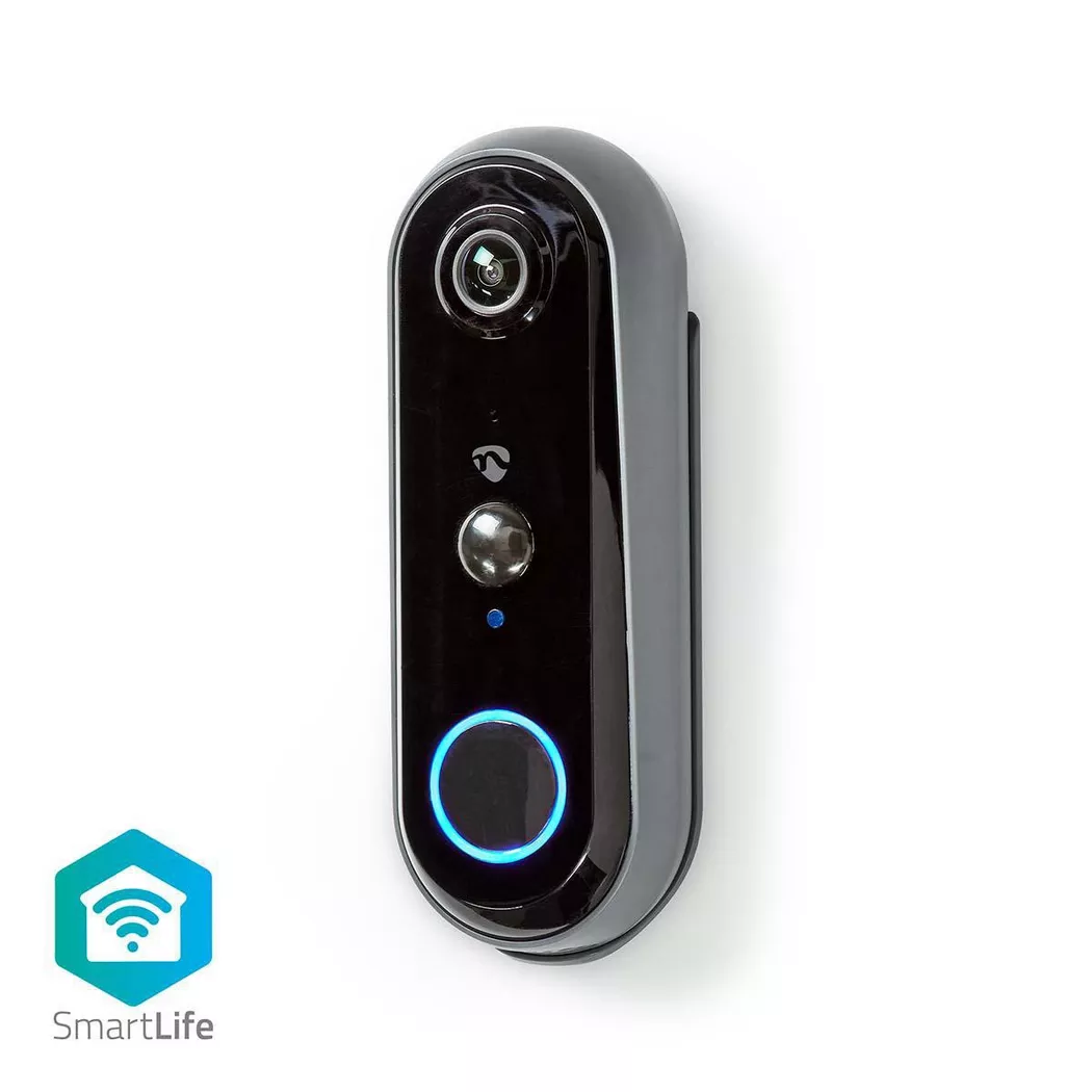 Nedis - Smartlife Video Entry Phone | Wi-Fi | Batteriebetrieben | Full HD 1080p | microSD (nicht enthalten) / Cloud Speicher (optional) | IP54 | Mit Bewegungssensor | Nachtsicht | Grau, 138MM