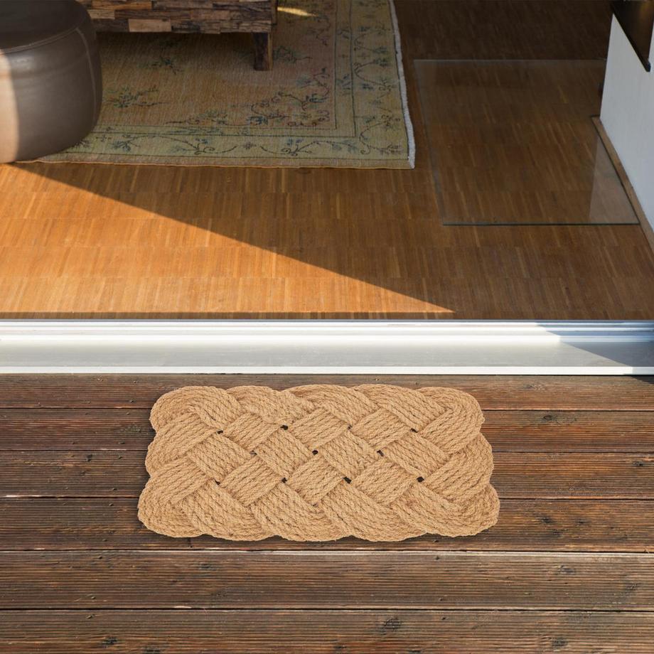 Northix Geknüpfter Kokosteppich in Naturfarbe  