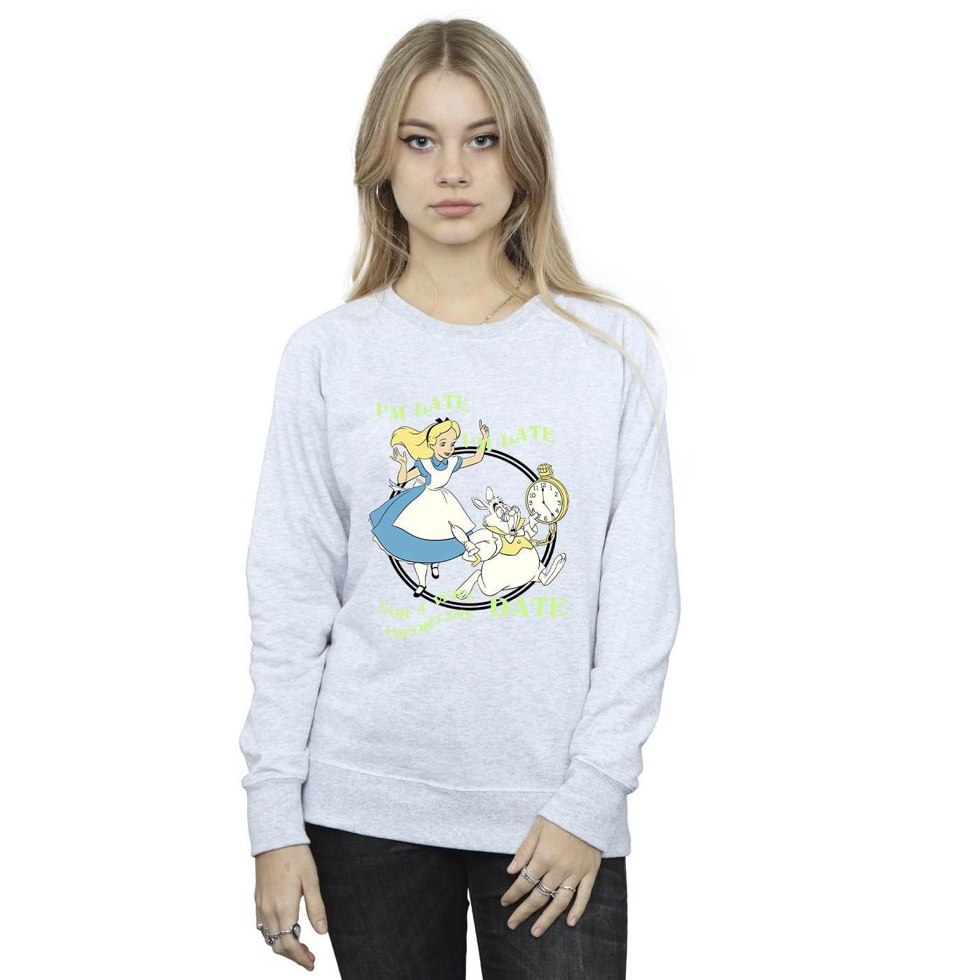 Disney  Alice In Wonderland I'm Late Sweatshirt 