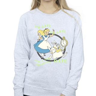 Disney  Alice In Wonderland I'm Late Sweatshirt 