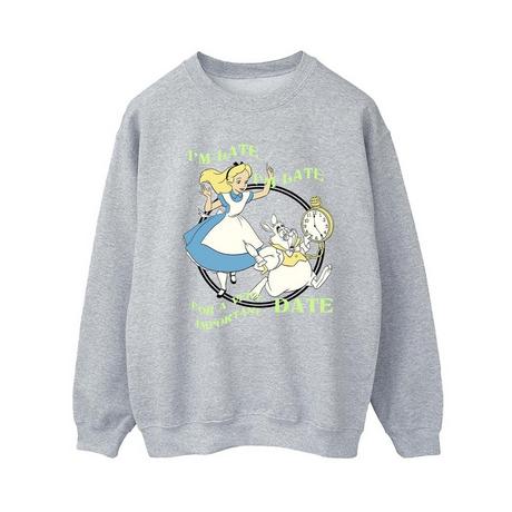 Disney  Alice In Wonderland I'm Late Sweatshirt 