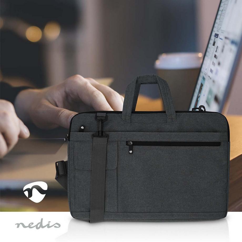 Nedis  Notebook Väska | 17 - 18 " | Bärband | 8 Fack | 30 mm | 320 mm | 460 mm | Poliestere 